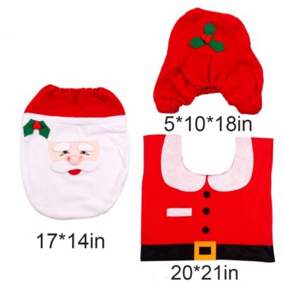 Santa Clause Toilet Covers and Christmas Bathroom Rug